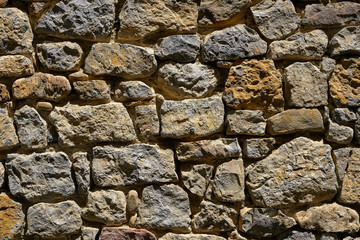 stone masonry wall in Cantabria Spain