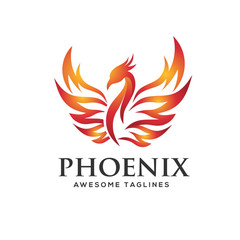 luxury phoenix logo concept, best phoenix bird logo design