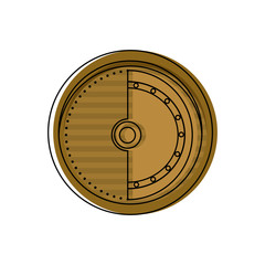 Isolated copper coin icon