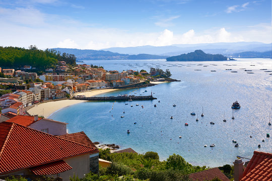 Ria Pontevedra Raxo village of Poio Tambo island