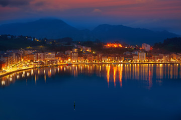 Ribadesella sunset in Asturias Spain