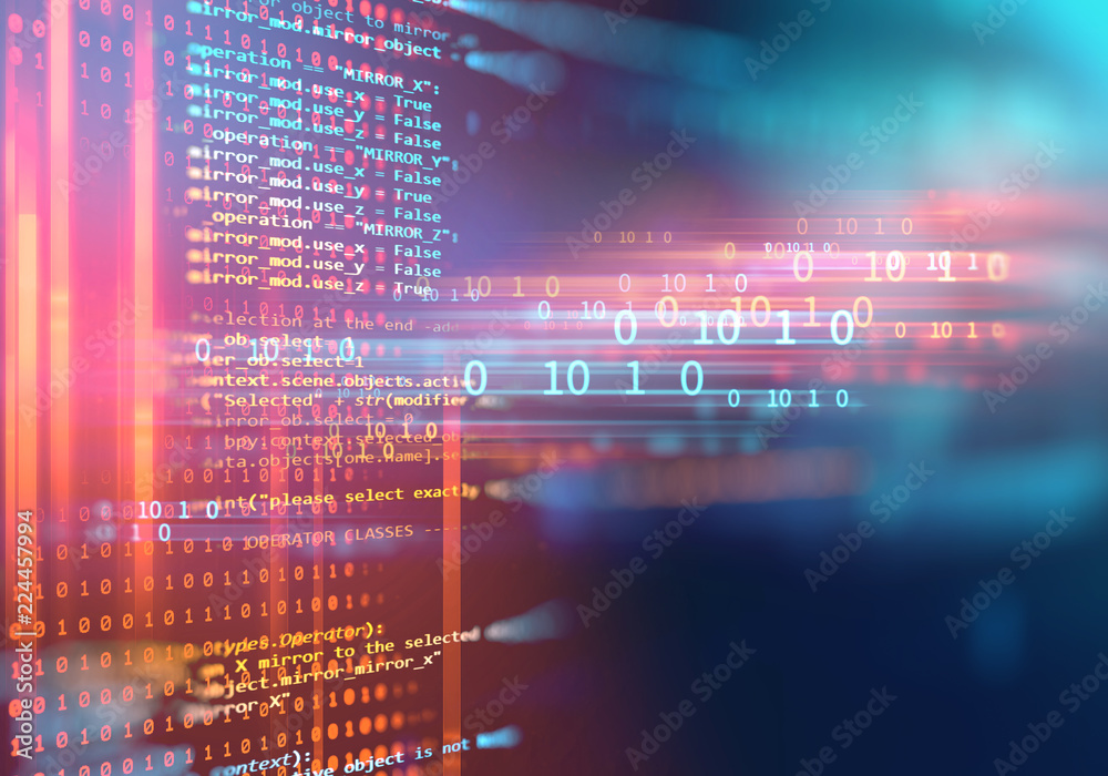 Poster digital code number abstract technology background