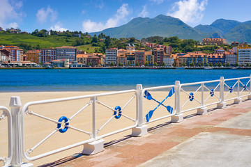 Ribadesella Santa Marina beach in Asturias of Spain © lunamarina