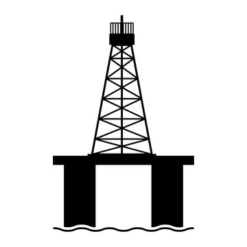 Isolated oil platform icon