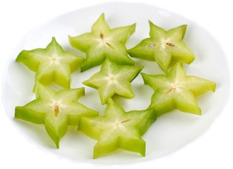 Slices of starfruit