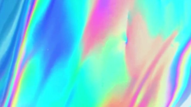 Holographic texture render animation with neon and pastel gradient color.
