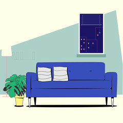 sofa living room, interior design