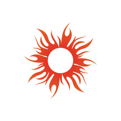 fire logo icon design template vector