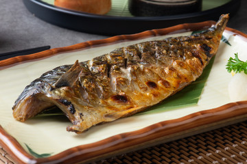 Saba fish grilled japanese food