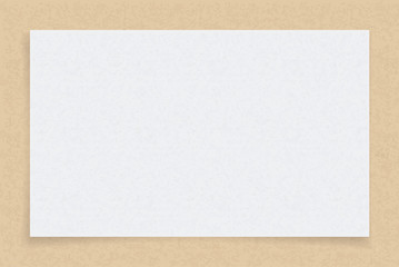 White paper sheet on brown paper background. Paper pattern and texture for background. Vector.