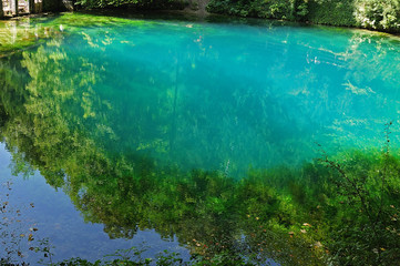 spring of river Blau in Blaubeuren, Germany