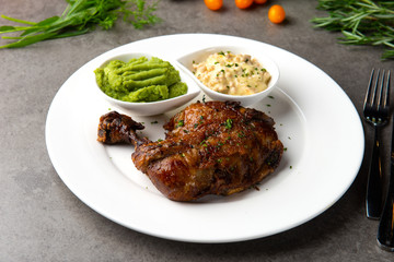 grilled chicken drumstick steak