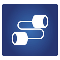 can telephone icon in blue background