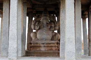 The temple of Ganesha (a Hindu God) in Hampi