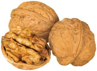 Group Of Walnuts - Isolated