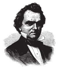 Stephen Arnold Douglas, vintage illustration