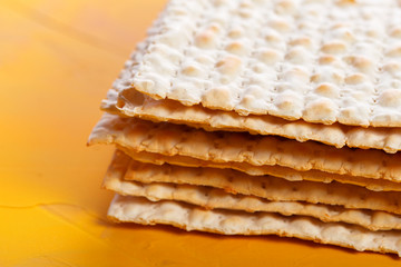 Jewish traditional Passover matzo bread