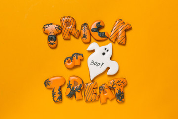 Halloween concept with cookies