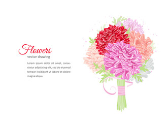 Summer background with peony