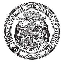 The Great Seal of the State of Missouri, vintage illustration