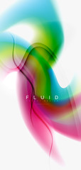 Mixing liquid color flow abstract background. Trendy abstract layout template for business or technology presentation, internet poster or web brochure cover, wallpaper
