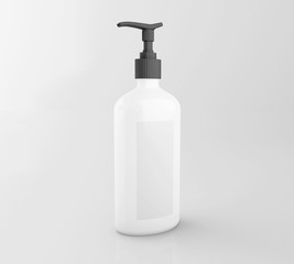 3d Set of cosmetic bottle. Mock Up