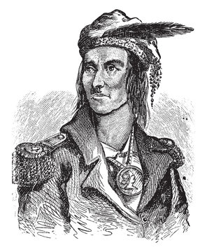 Tecumseh, vintage illustration