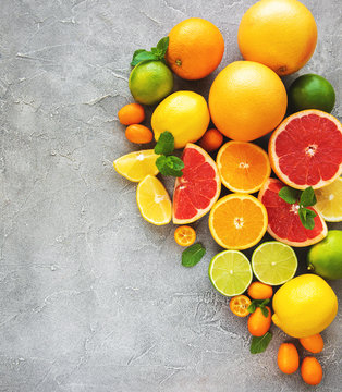 citrus fresh fruits © Olena Rudo