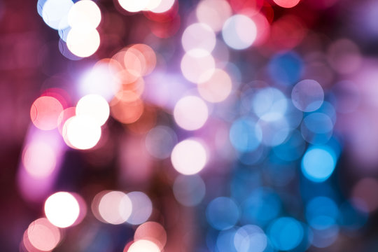 Bokeh, beautiful blurred out of focus streetlights and other lights. Perfect for use as background or for compositing. 