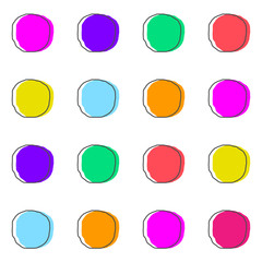 Colorful vector pattern with circle spots