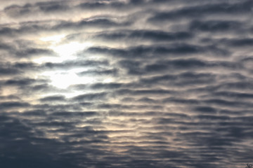 Textured clouds in the blue sky