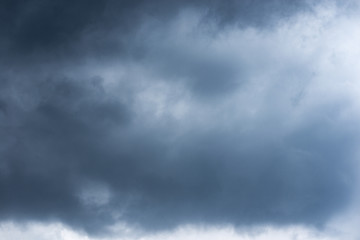 dramatic, dark, blue cloudy sky overlay for compositing or mate painting. 