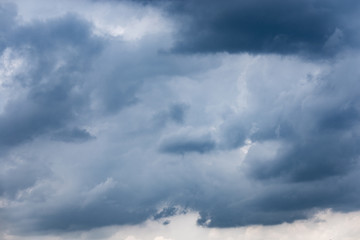 dramatic, dark, blue cloudy sky overlay for compositing or mate painting. 