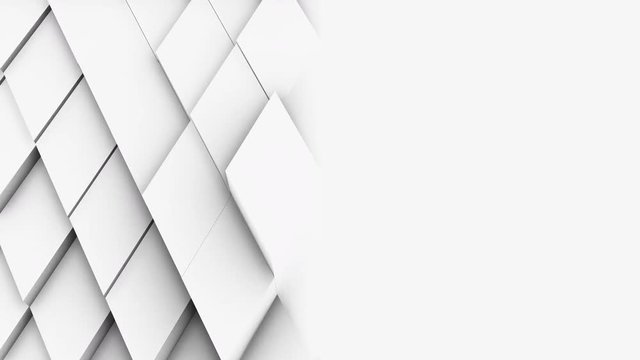 abstract diamond geometric surface, light bright clean minimal rhombic  grid pattern, random waving motion background canvas in pure wall architectural white