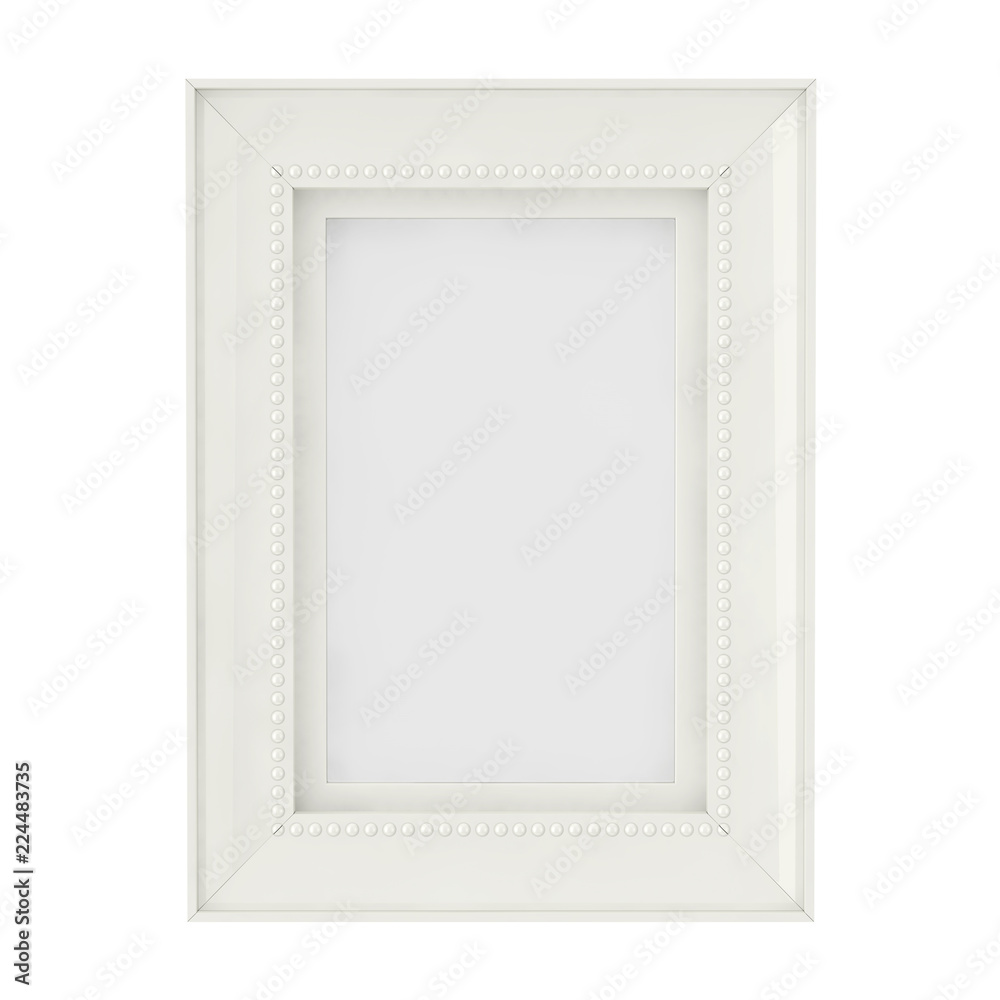 Poster Blank Mock Up White Frame For Photographs. 3d Rendering