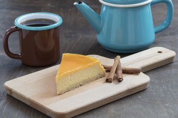 slice of homemade tasty cheesecake