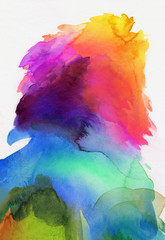 aquarell regenbogen abstrakt verlauf