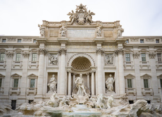 Fototapeta na wymiar Rome Trevi Fountain (Fontana di Trevi) in Rome, Italy, EUROPE , Architecture and landmark