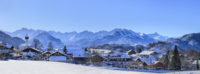 Winter im Oberallgäu nahe Schöllang bei Oberstdorf