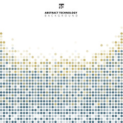 Naklejka premium Streszczenie kropki niebieski i szary kolor na białym tle