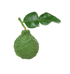 Bergamot fruit isolated on white background.
