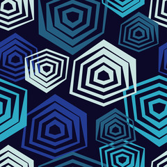 Seamless abstract geometric pattern. Mosaic texture. Shapes of hexagons. Can be used for wallpaper, textile, invitation card, wrapping, web page background.