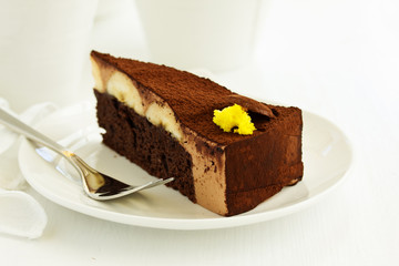 A piece of banana cake.