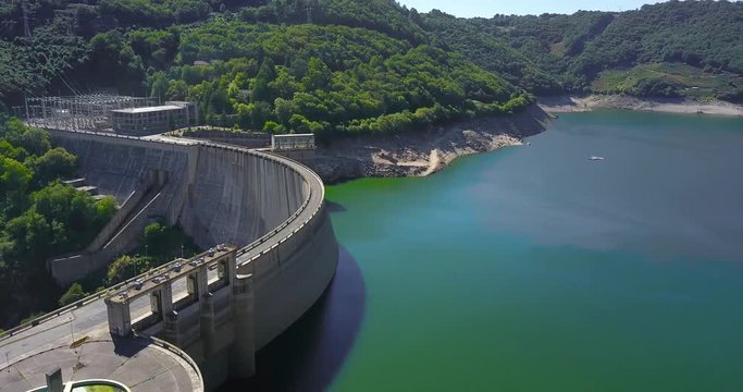 AERIAL VIEW RESERVOIR OF BELESAR, GALICIA