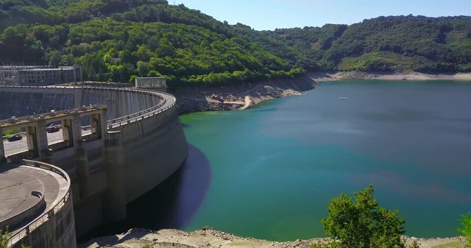 AERIAL VIEW RESERVOIR OF BELESAR, GALICIA