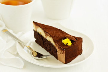 A piece of banana cake.