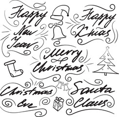 Set Christmas lettering