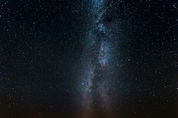 Fototapeta na wymiar Starry sky, milky way, beautiful landscape, night time, Belarus.