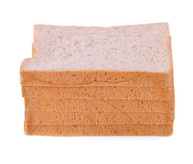 Bread slice isolated on white, clipping path included