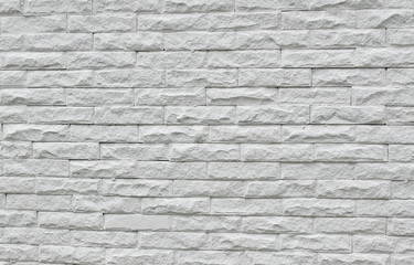 White brick wall texture and background	
